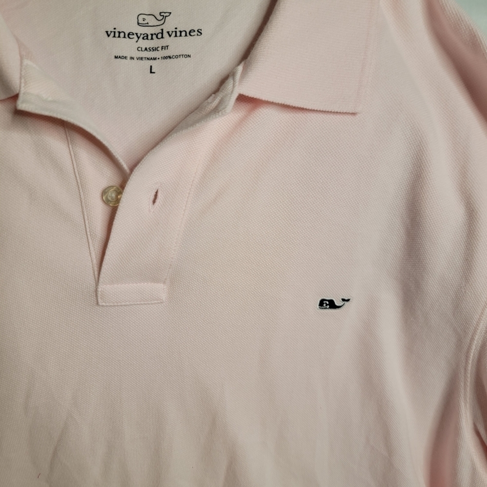 Like New Vineyard Vines  Pastel Pink Polo - Picture 5 of 7